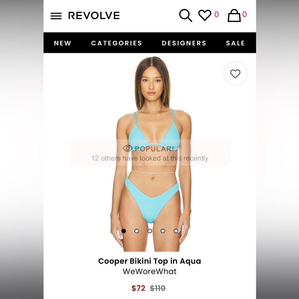 WEWOREWHAT Cooper Bikini in Aqua